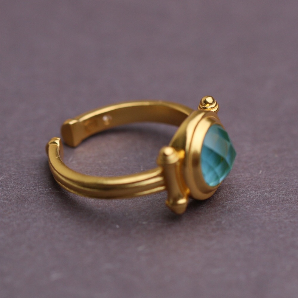 Julie Vos Bamboo Stone Ring Size 7 - Picture 4 of 6